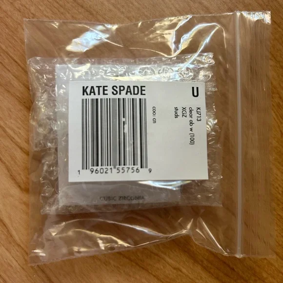 NWT | Kate Spade iridescent sliver Diamond earrings - Picture 3 of 6